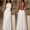 White gown maxi dress