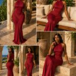 Red desire maxi dress