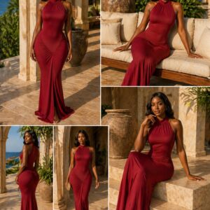 Red desire maxi dress