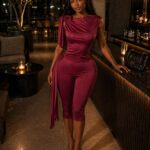Bordeaux drape set