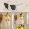 Cat eye fashion glasses - White