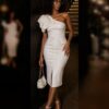 Fine wine off the shoulder dress