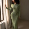 Olive aura dress