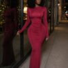 After dark curve maxi dress