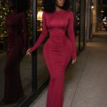 After dark curve maxi dress