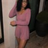 Rose pink romper
