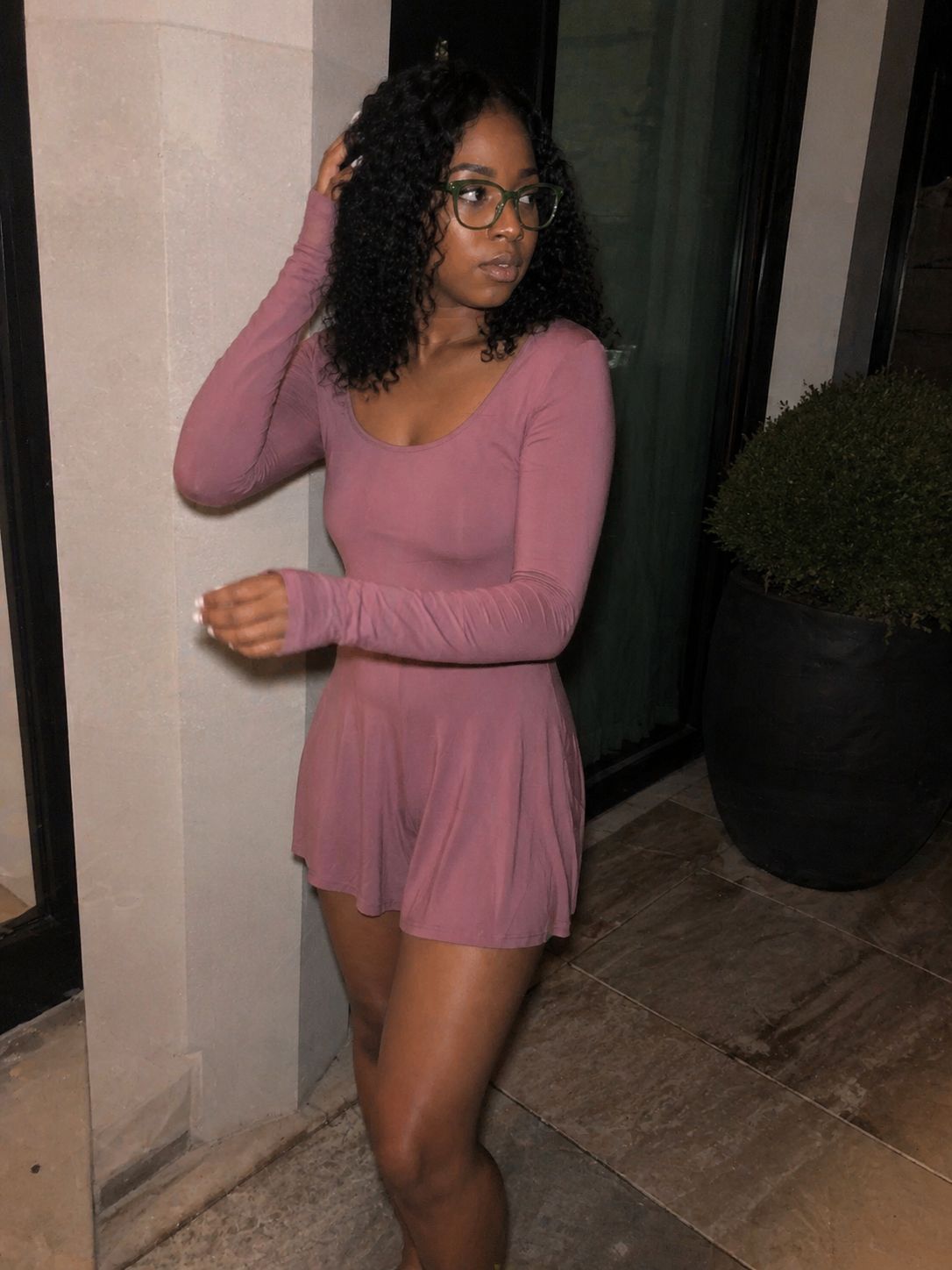 Rose pink romper