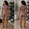 Blue butterfly leopard set
