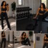 Black vibe leggings set