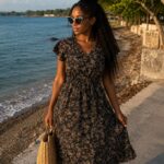 Brown Floral dress