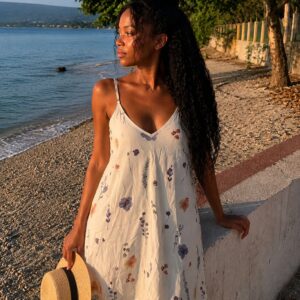 White floral breeze dress