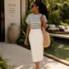 creme and grey two piece set