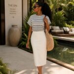 creme and grey two piece set