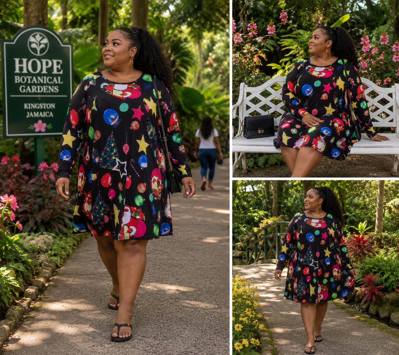 Colored pattern free breeze dress