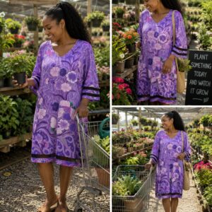 Purple floral dress