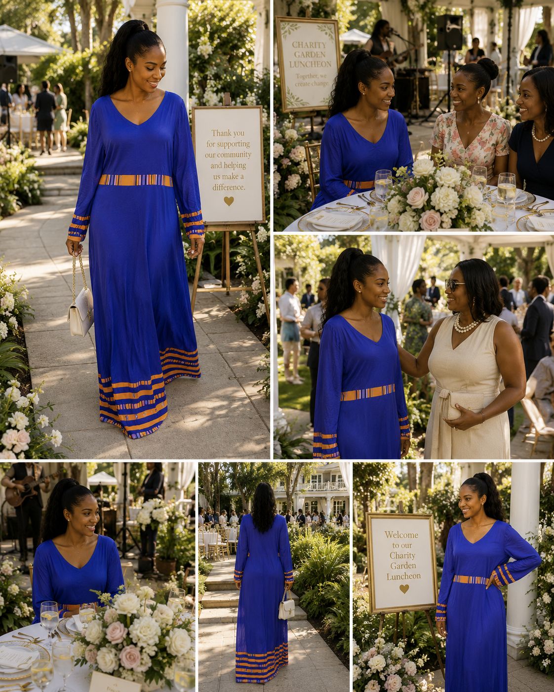 Blue timeless lines dress