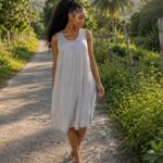 Grey free flow dress