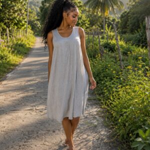 Grey free flow dress