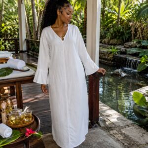 White gown dress