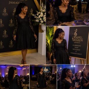 Lace royal dress - black