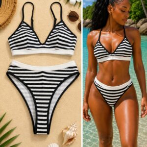Island stripe bikini