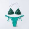 Green petal bikini