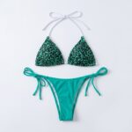 Green petal bikini