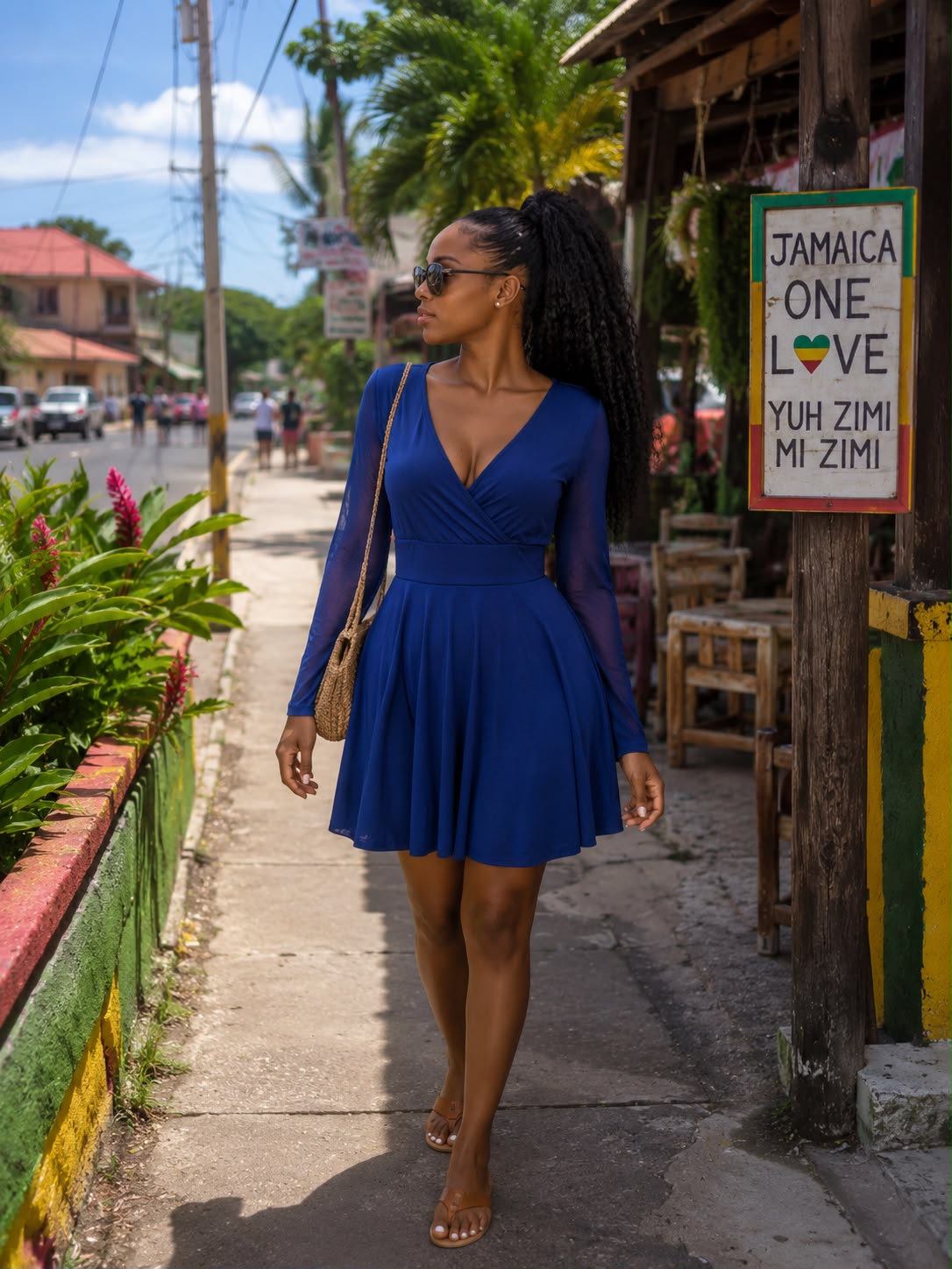 navy blue dress