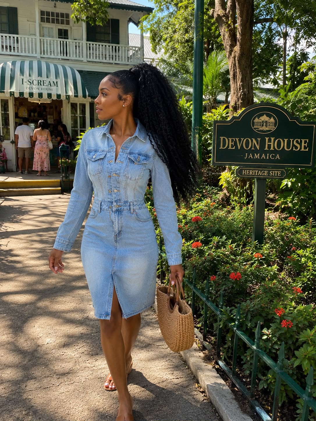 Jeans collared dress