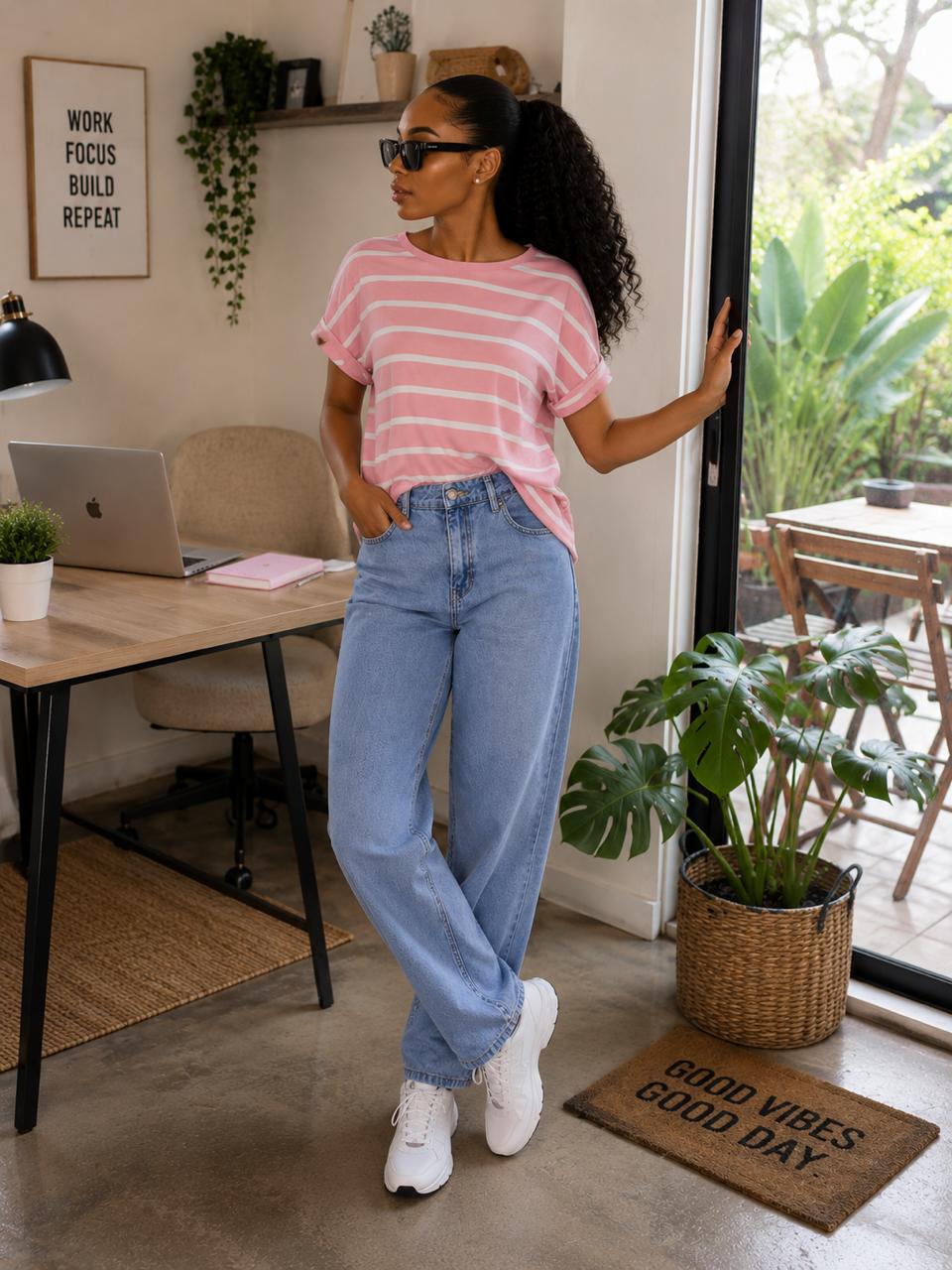 High-Contrast Sporty Casual