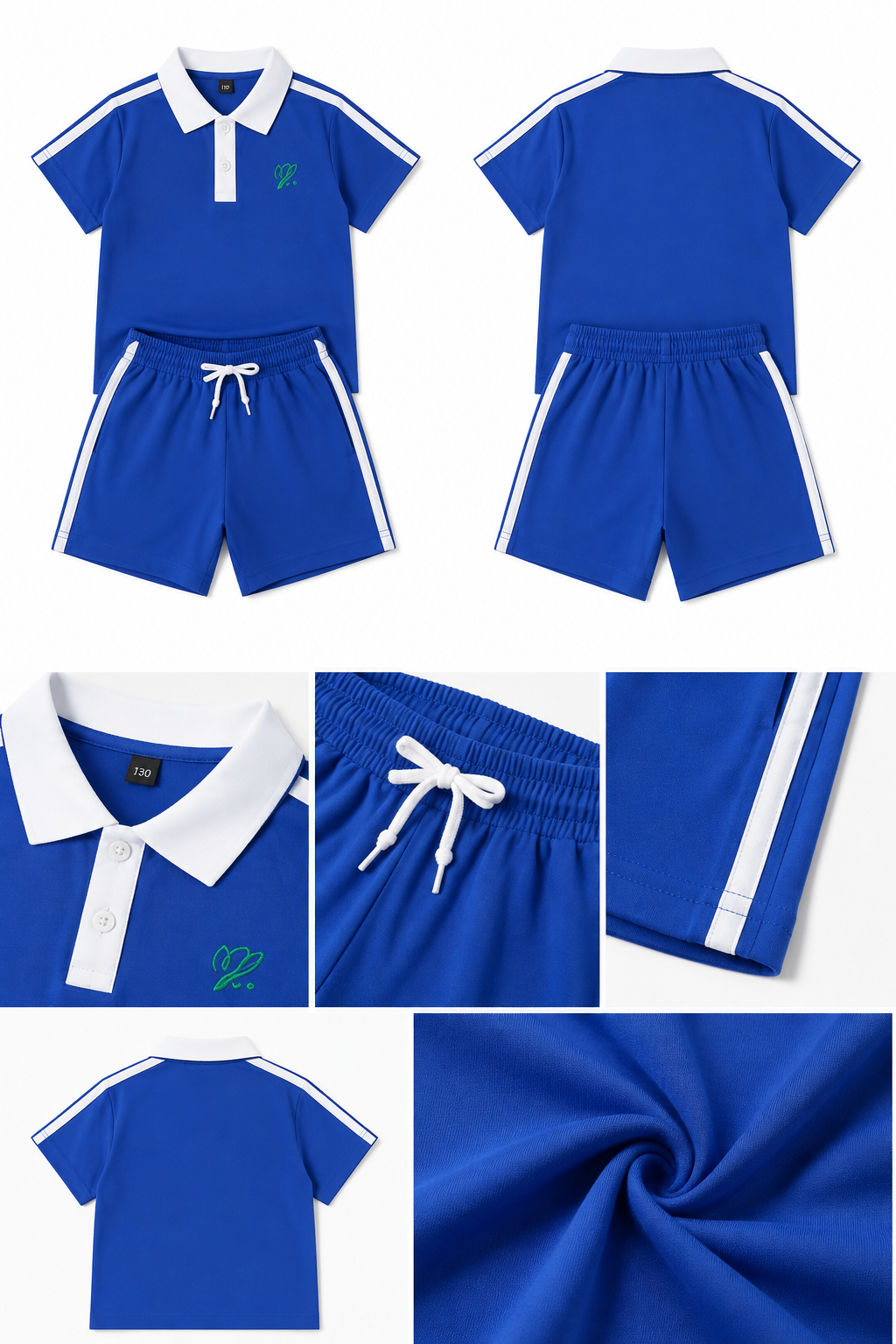 Royal blue kids set (boys shorts)