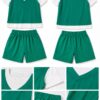 Varsity green shorts set