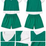 Varsity green shorts set