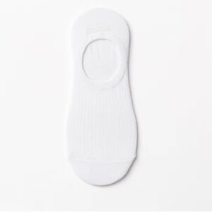 Mixed color invisible hidden ankle socks - White