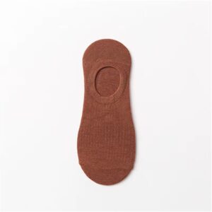 Mixed color invisible hidden ankle socks - Brown