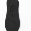 Mixed color invisible hidden ankle socks - Black