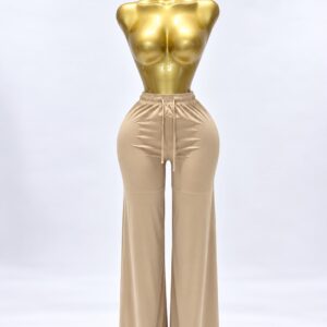 Everyday flowy leg pants - Apricot