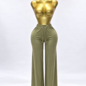 Everyday flowy leg pants - Green