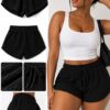Women lounge shorts - Black (XL)